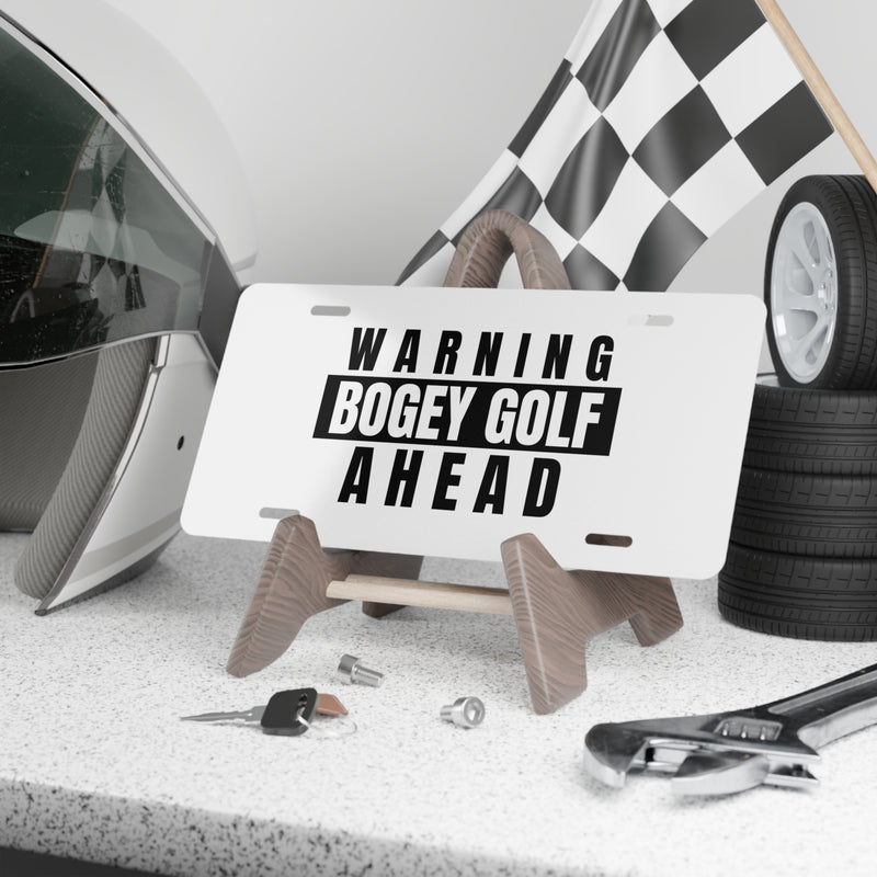 Vanity Plate - Warning Bogey Golf Ahead