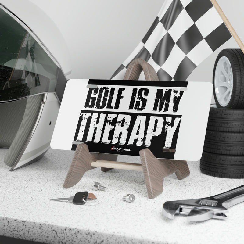 Vanity Plate - Golf is my therapy